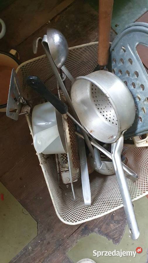 Przyrządy kuchenne PRL stare tarka sita chochla Dom i Ogród