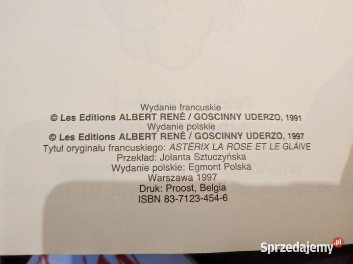 Róża i miecz Asteriks i Obelix Rok wydania 1997 Kielce