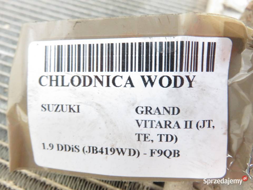CHŁODNICA WODY SUZUKI GRAND VITARA II 19 DDiS