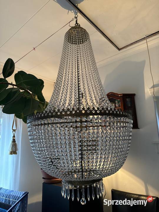 Ogromny kryształowy żyrandol tulipan 16080 dolnośląskie Bystrzyca Kłodzka