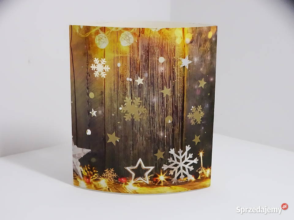 Świecznik świąteczny gwiazdki i śnieżynki LED Biłgoraj