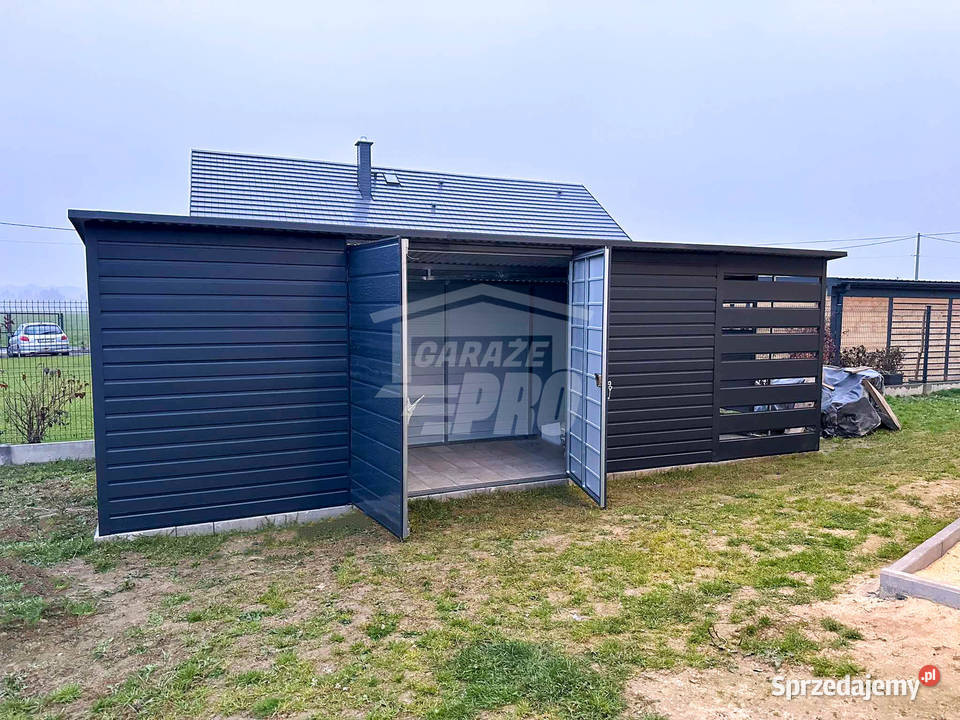 Schowek domek ogrodowy 6x2m wiata 15m Brama Tarnów