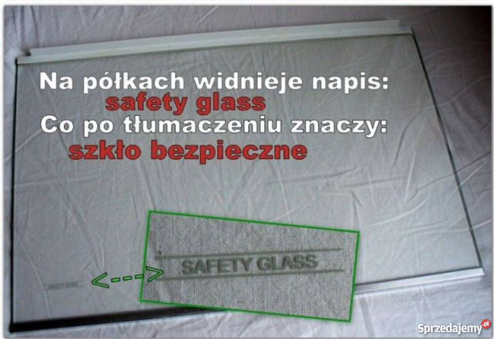 Półki szklane z lodówki Amica 325 X 49 Poznań
