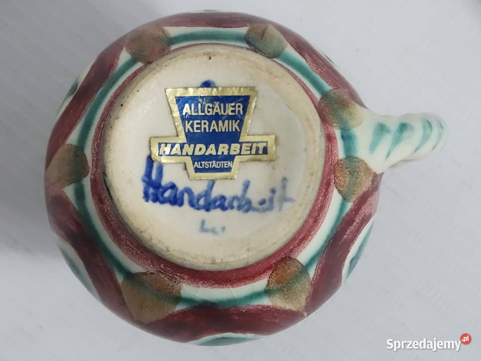 Uroczy Mini Dzbanek Allguer Keramik Handarbeit Biłgoraj