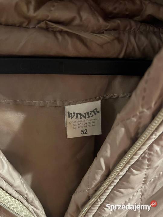 Złota elegancka duża kurtka wiosenna 52