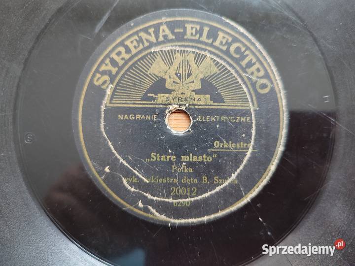 Płyta szelakowa Syrena Electro prof B Szulc Warszawa sprzedam