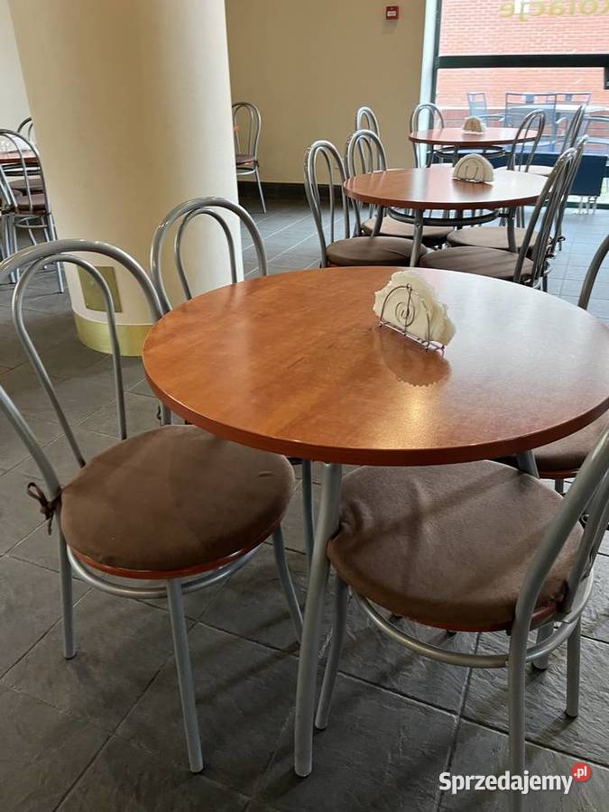 STOLIKI OKRĄGŁE Z KRZESŁAMI Słubice