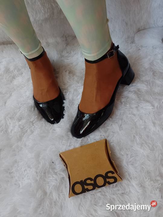3940 ASOS Design Czarne czółenka z zapięciem z małopolskie Kraków