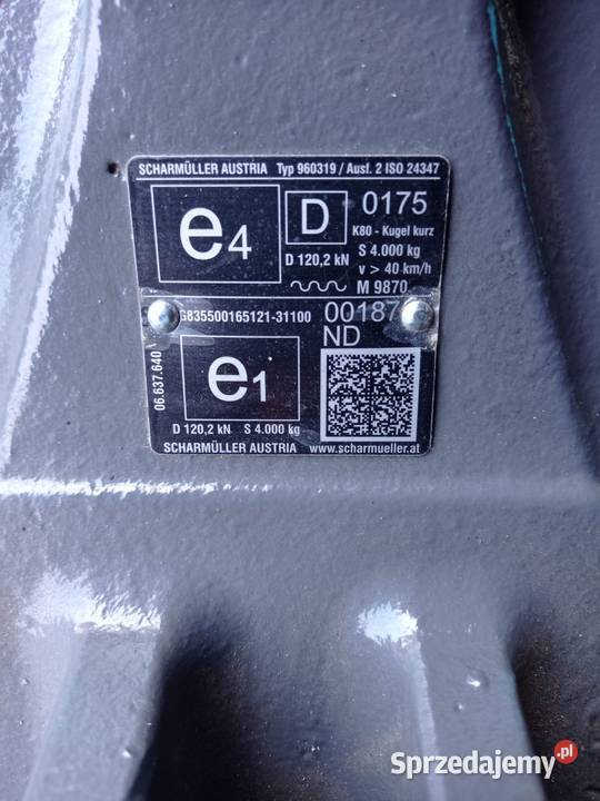 Zaczep kulowy K 80 fendt wielkopolskie Kępno