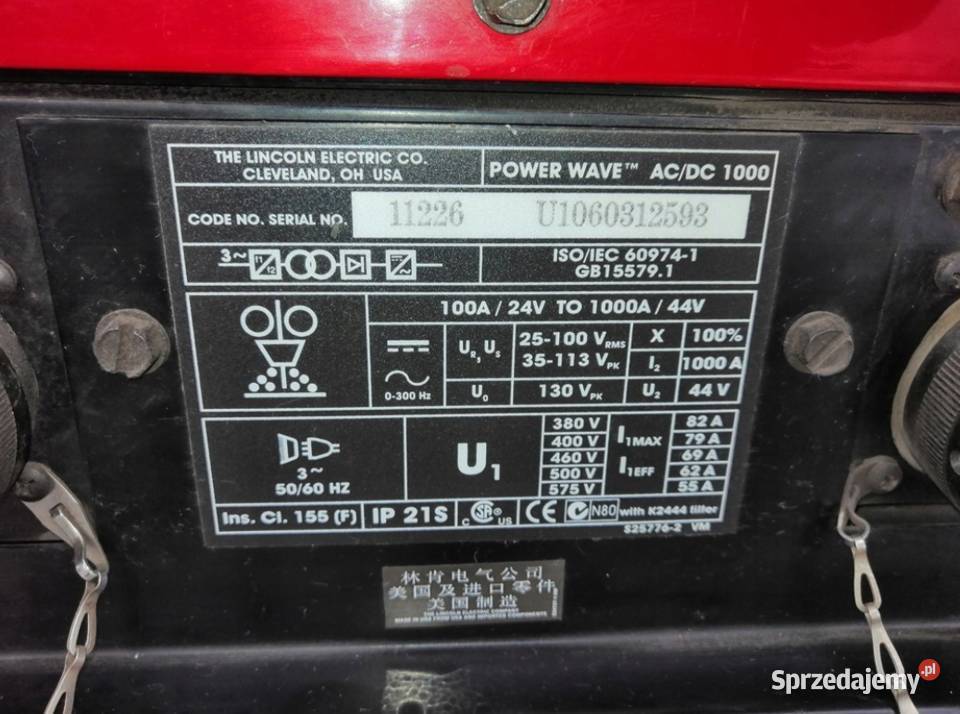 Źródło Spawalnicze Spawarka LINCOLN POWER WAVE Produkcja Chojnice