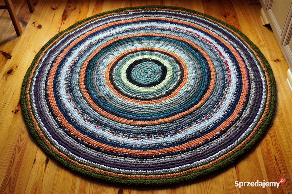 Dywan okrągły 152 rękodzieło zero waste 152m