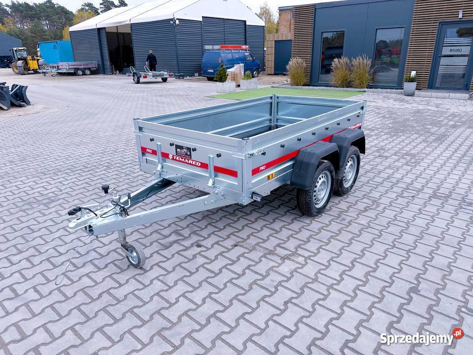 TEMARED PRO 23122 dwuosiowa przyczepka towarowa burtowe