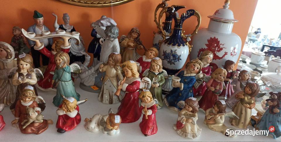 Anioł z mandoliną Figurka GOEBEL Weihnacht Boże Porcelana i szkło Gdańsk