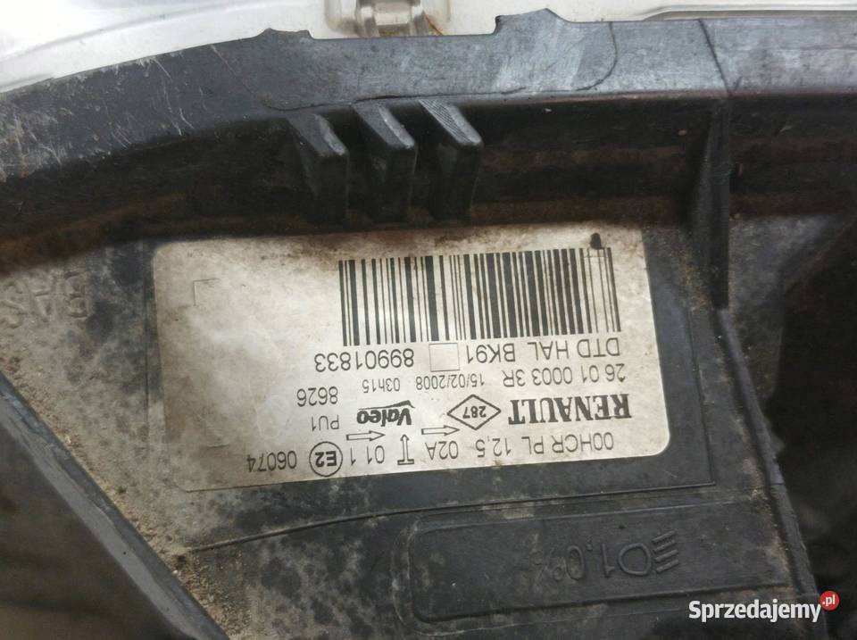 LAMPA PRZÓD PRAWA SOCZEWKA H7 89901833 Lampy przednie