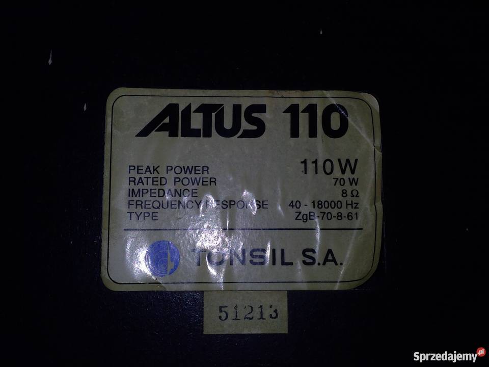 Altus 110 Tonsil Kolumny Zestaw pomorskie Człuchów