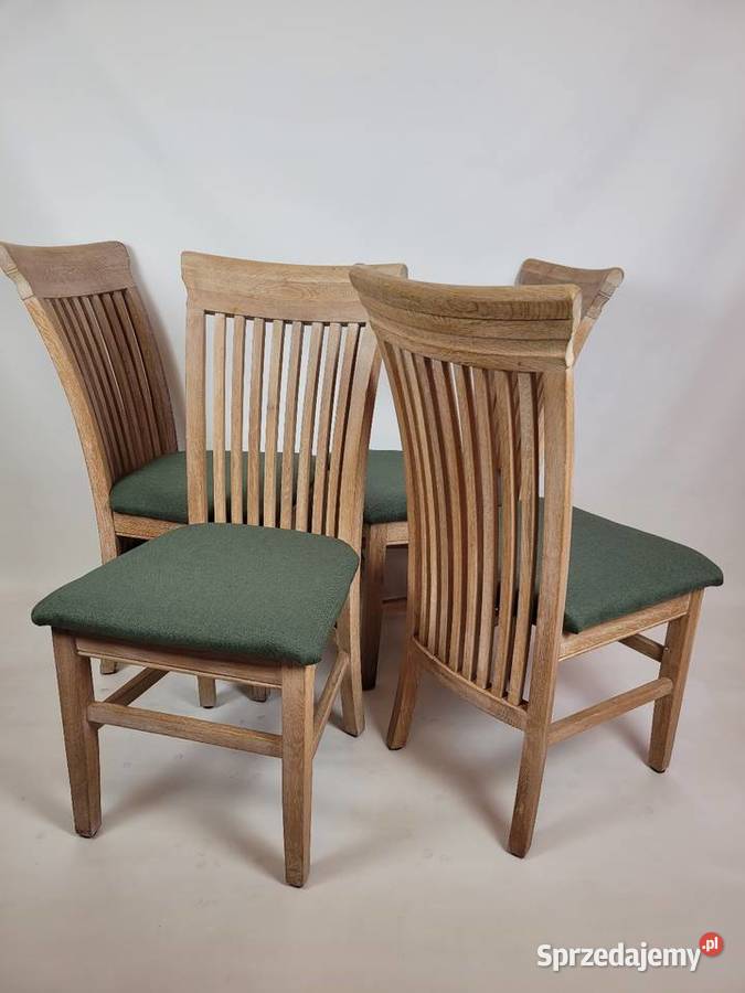 Komplet dębowych krzeseł do jadalni 4 zachodniopomorskie Białogard
