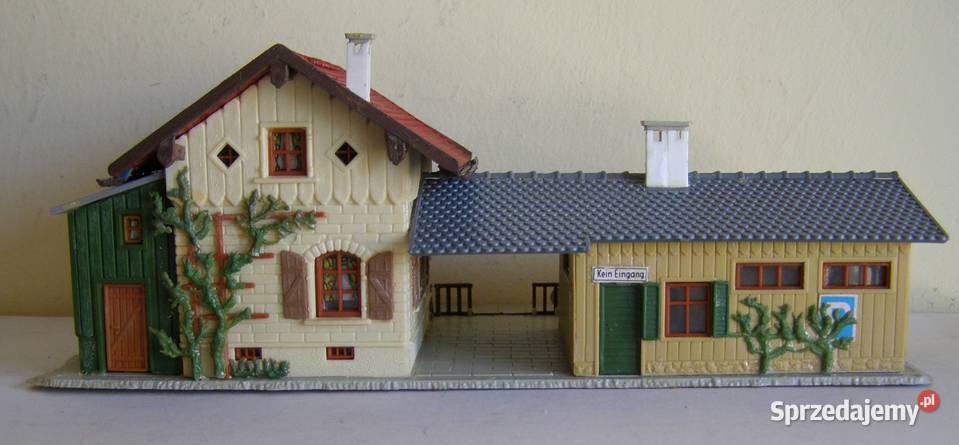 Domek na makietę 5 kolejka stacja kolej skala Łódź