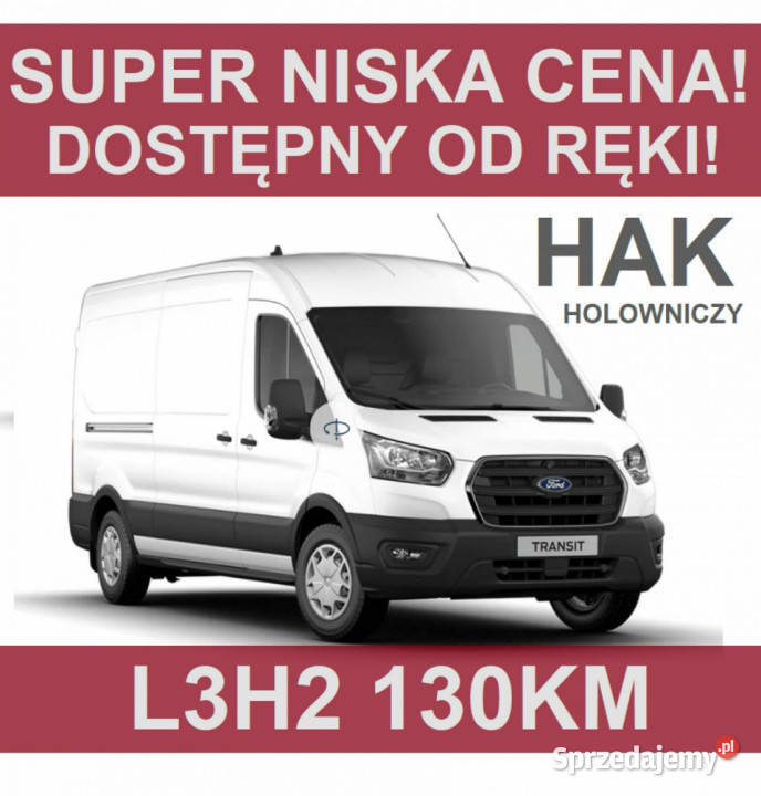Ford Transit L3H2 130KM Hak Furgon Super Niska Cena Dostępn…