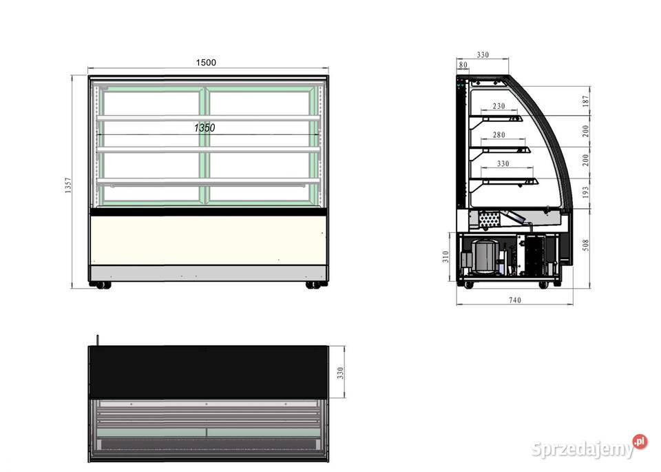 Witryna cukiernicza Tefcold LPD 15m NOWA Stargard sprzedam
