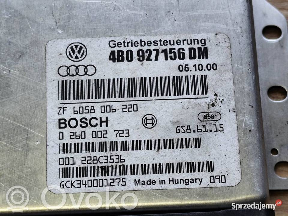 Audi A6 C5 STEROWNIK KOMPUTER MODUŁ SKRZYNI