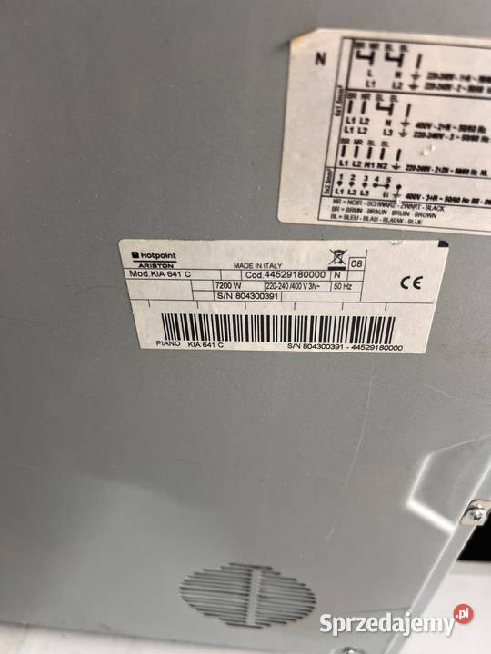 Płyta indukcyjna HOTPOINT Booster 72kW 60 Pozostałe Warszawa