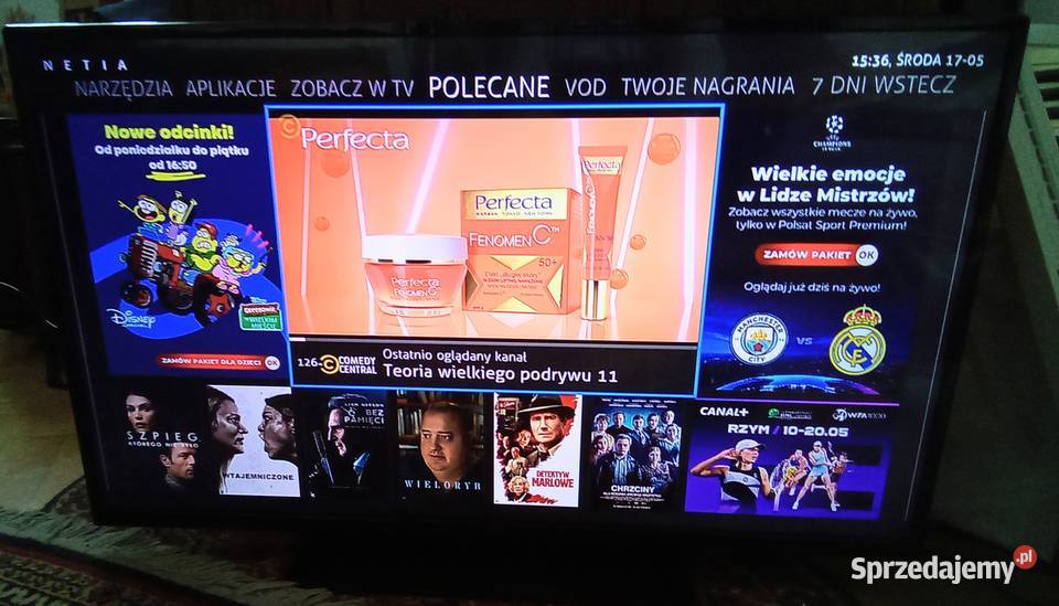TV LED 43 cale Full HD Technika z DVBT i pilotem Warszawa