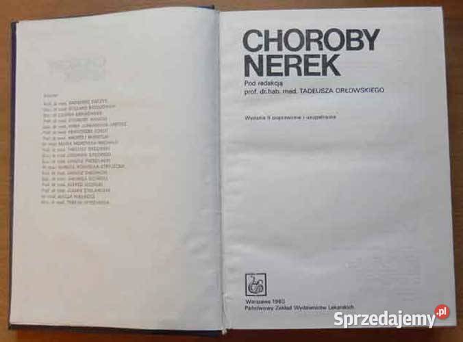 CHOROBY NEREK POD REDAKCJĄ TADEUSZA ORŁOWSKIEGO