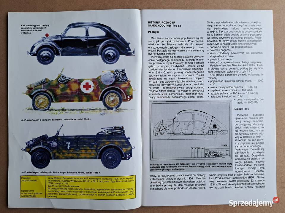 TBiU 182 samochód terenowy Kdf Kubelwagen Poradniki, albumy i reportaże