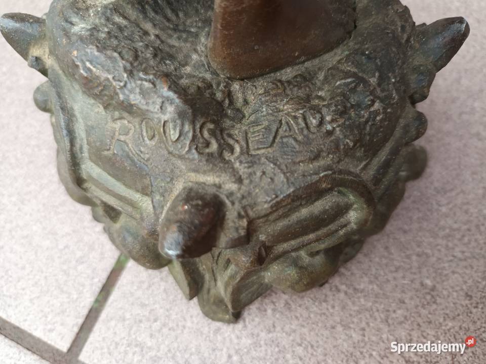 Kobieta ROUSSEAU figurka Cynkal brązowiony łódzkie Aleksandrów Łódzki