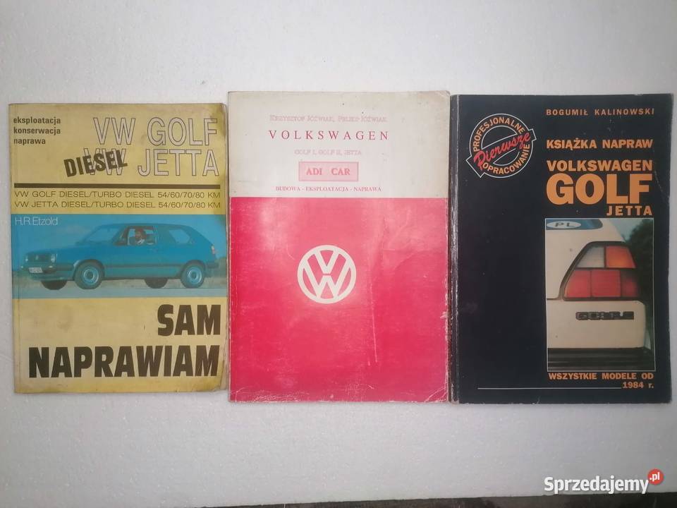 Trzy Książki VW Golf Jetta sam naprawiam naprawa