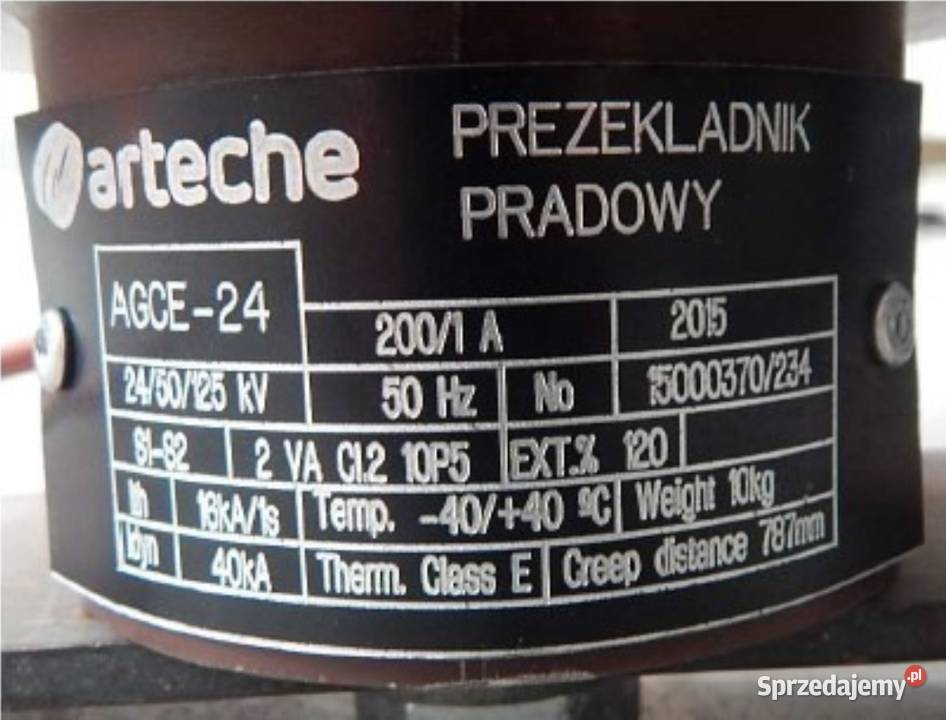 Przekładnik prądowy AGCE24 2001 Włoszczowa sprzedam