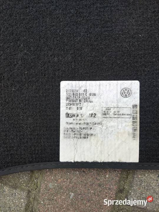 Oryginalne dywaniki welurowe VW Passat B7 Motoryzacja