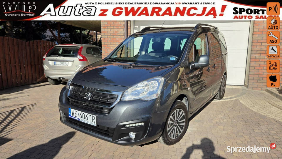Peugeot Partner 201807 rej 16 HDI 100 SALON I grafitowy Partner Aleksandrów Łódzki