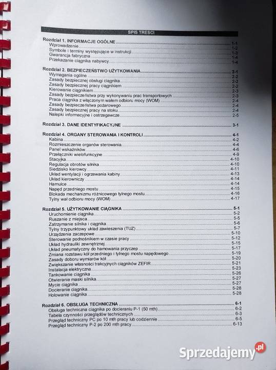 Instrukcja obsługi Zefir mazowieckie Warszawa