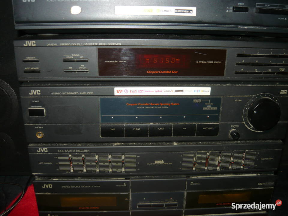 zestaw stereo jvc gramofon ale31 cd xlv242 deck Wieże i miniwieże Białystok sprzedam