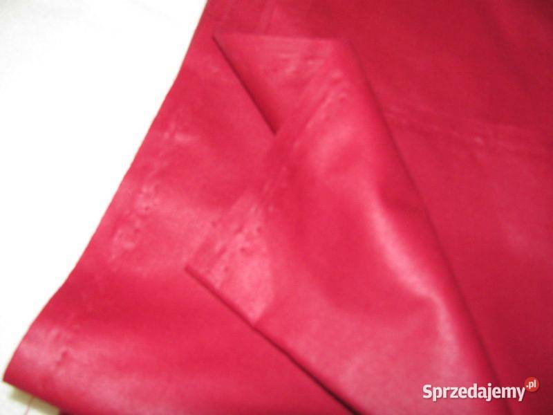 materiał tkanina malinowy 155 x304 cienki Zamość