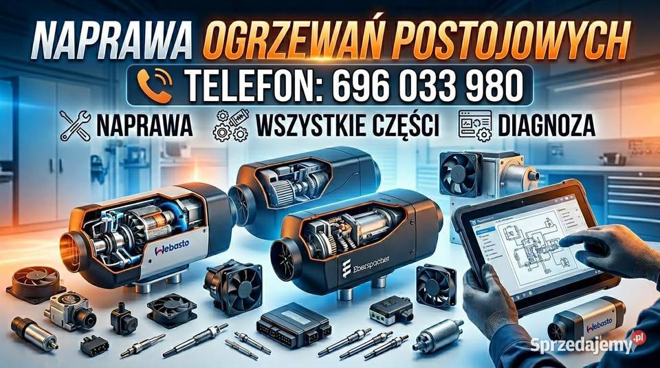 Montaż Serwis Webasto Eberspacher Czesci Usługi łódzkie Łódź naprawa