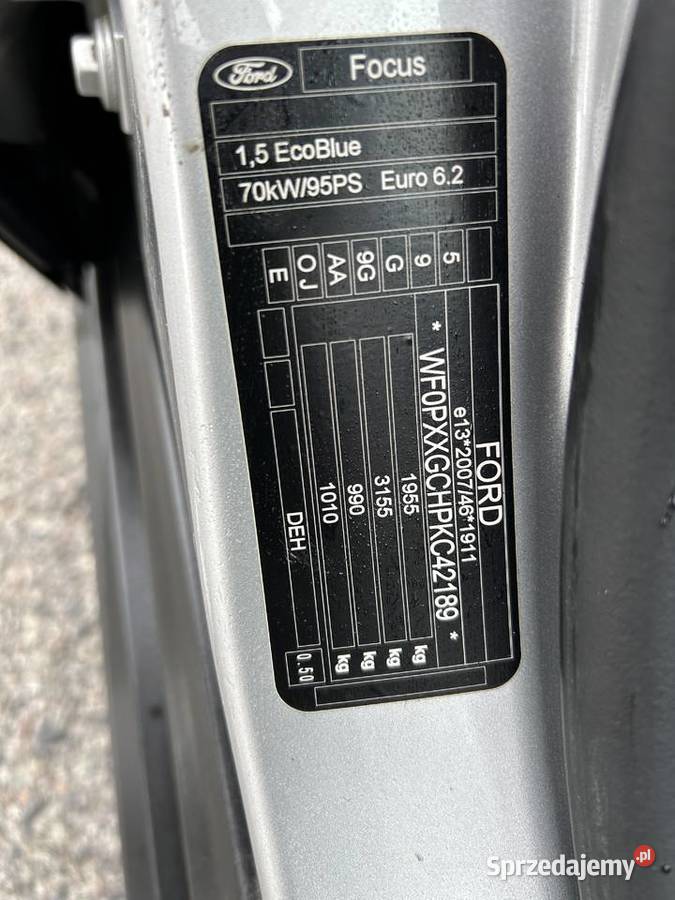 Ford focus mk4 rozrządzie bez adblue nowe opony 179000km lubelskie Świdnik