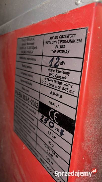 Piec ekogroszek węgiel Brastal 12 kW