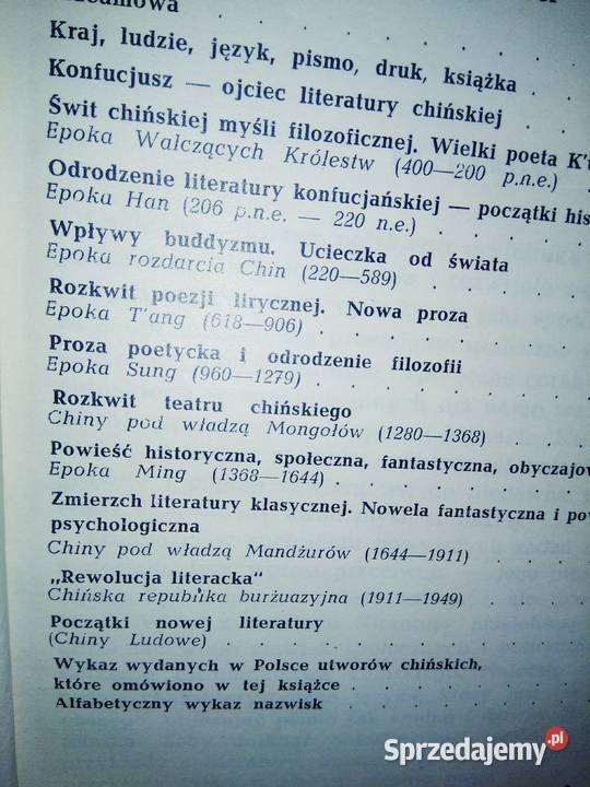 Z dziejów literatury chińskiej Jabłoński mazowieckie Warszawa