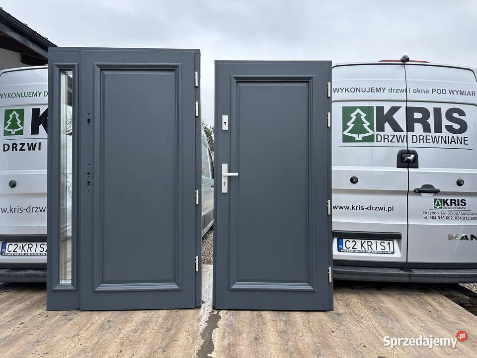 Drzwi zewnętrzne RĘKI DREWNIANE CZYSTE POWIETRZE Drzwi zewnętrzne Grzybno