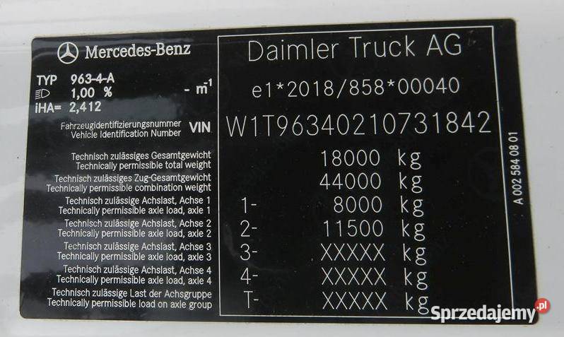 MERCEDESBENZ ACTROS 2023 128090 ccm 449 Warszawa