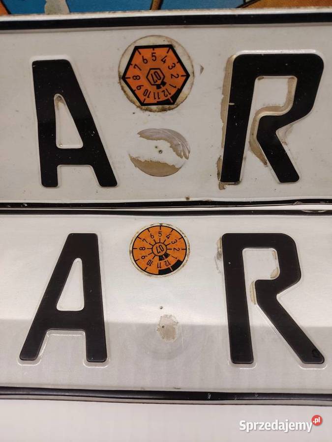 Tablica rejestracyjna Niemcy 2 sztuki AR7734 Głuchołazy