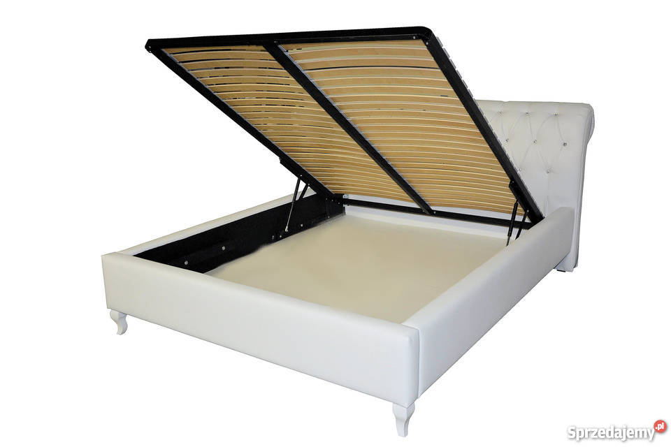 Eleganckie białe Łóżko 160x200 Pikowane Wrocław sprzedam
