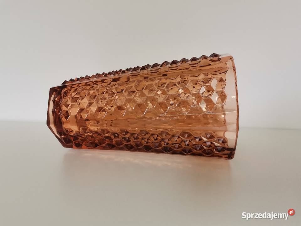 Stary duży ciężki wazon Ćwieki szkło Ząbkowice Katowice