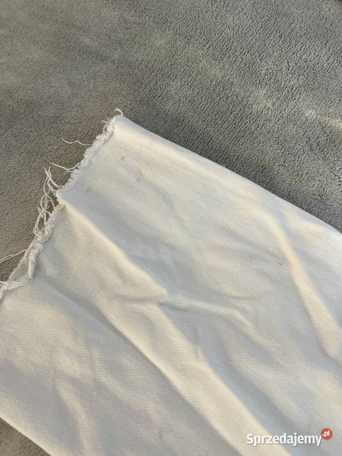 Szerokie spodnie jeansy dżinsy wide leg białe Długie Moda i Styl Jasło