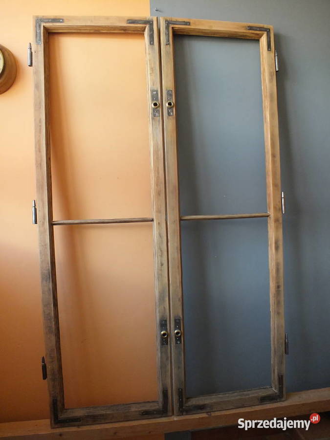 Stare okna drewnianeokoło 1920 prawe lewe Bielawa