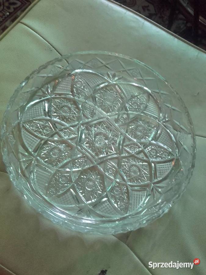 Piękna kryształowa grawerowana Warszawa