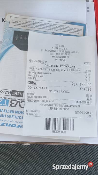 Samsung 40 dekoder DVBT gwarancja lubelskie Opole Lubelskie