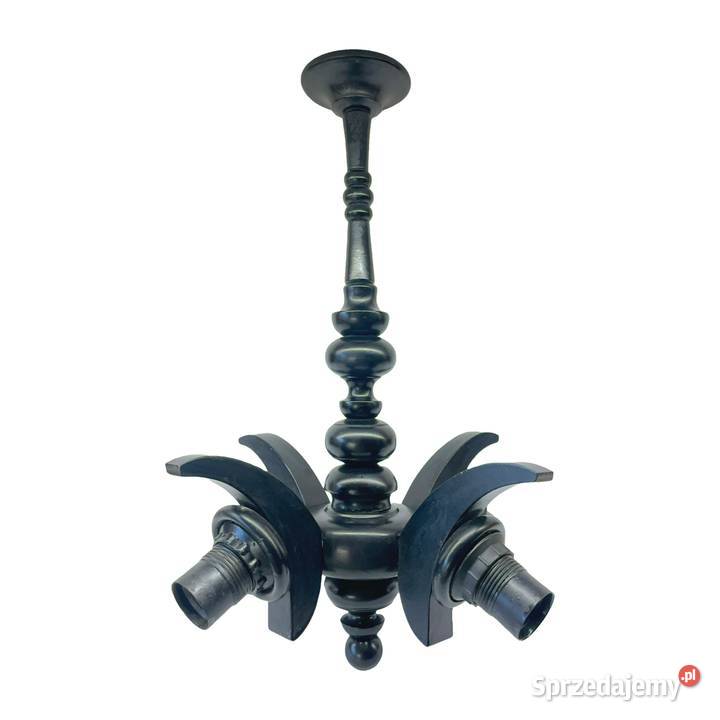 Lampa wisząca drewniana czarna Oświetlenie Kraków sprzedam